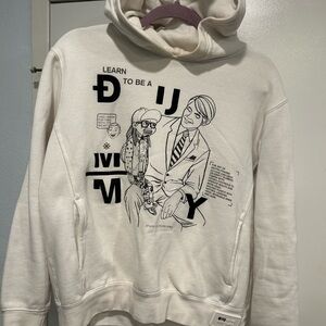 White Graphic Hoodie